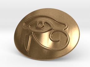 Eye Of Horus Belt Buckle in Natural Brass