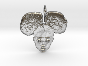 Power Puffs Pendant in Polished Silver