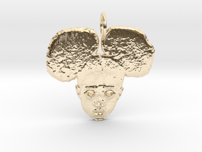 Power Puffs Pendant in 14k Gold Plated Brass