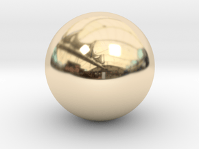 Solid Sphere (6.5cm diameter) in 14k Gold Plated Brass