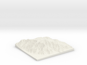 Mt. San Jacinto, California in White Natural Versatile Plastic