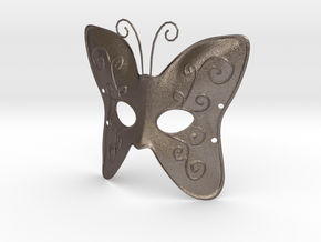 Splicer Mask Butterfly in Polished Bronzed Silver Steel