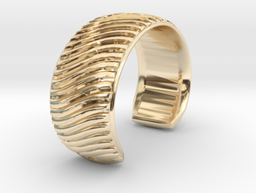 Braid Pattern 2 Cuff Medium A in 14k Gold Plated Brass