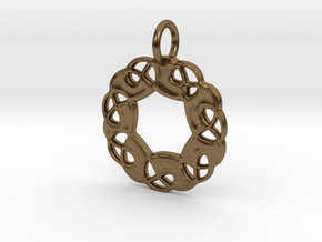 Celtic Pattern Pendant in Natural Bronze