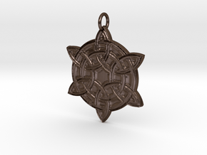 Celtic Mandala #2 in Polished Bronze Steel