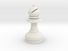 MILOSAURUS Chess LARGE Staunton Bishop in White Natural Versatile Plastic