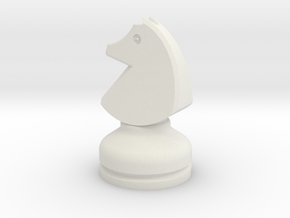 MILOSAURUS Chess LARGE Staunton Knight in White Natural Versatile Plastic