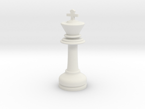 MILOSAURUS Chess LARGE Staunton King in White Natural Versatile Plastic