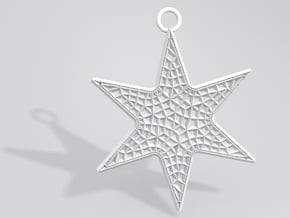 Star Ornament Large in White Natural Versatile Plastic