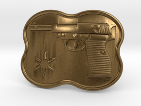Walther P38 Belt Buckle in Natural Bronze