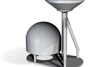 1:96 scale SatCom Dome - with stand in Tan Fine Detail Plastic