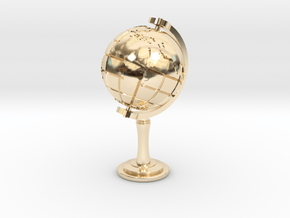 World Sculpture in 14k Gold Plated Brass