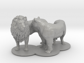 African Lion & Lioness in Aluminum