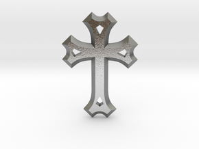 Syriac Cross in Natural Silver