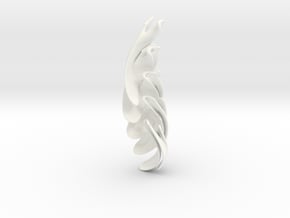 Cascading Array Pendant - 02 in White Processed Versatile Plastic