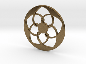 Lotus Pendant I in Natural Bronze: Medium