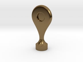 Google Maps Marker - Magnet (no hole) in Polished Bronze