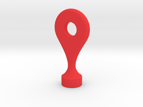 Google Maps Marker - Magnet (with hole) in Red Processed Versatile Plastic