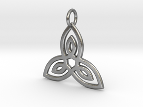 Celtic Trinity Pendant in Natural Silver