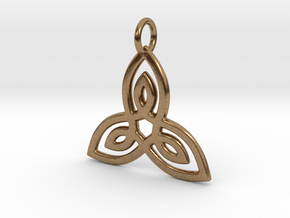 Celtic Trinity Pendant in Natural Brass