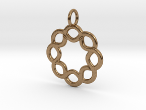 Celtic knot rope Pendant in Natural Brass