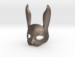 Splicer Mask Rabbit (Mens Size) in Polished Bronzed Silver Steel