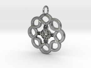 Celtic Rope and Trinity Pendant in Natural Silver
