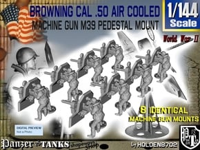 1-144 M2 Air Cooled M2 MG Mount Set2 in Tan Fine Detail Plastic