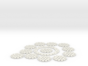 Medium Abha Poe vortex 12 coils & core in White Natural Versatile Plastic