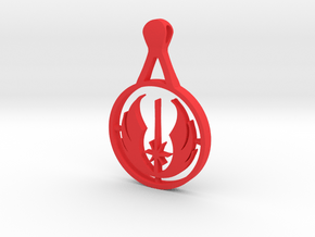 Jedi pendant in Red Processed Versatile Plastic
