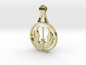 Jedi pendant in 18k Gold Plated Brass