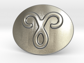 Aries Belt Buckle in Natural Silver