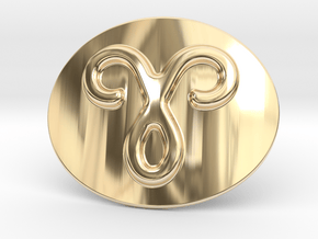 Aries Belt Buckle in 14k Gold Plated Brass