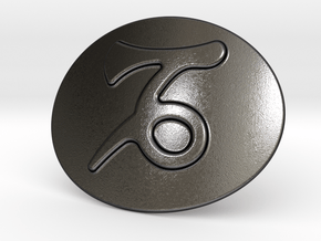 Capricorn Belt Buckle in Polished and Bronzed Black Steel