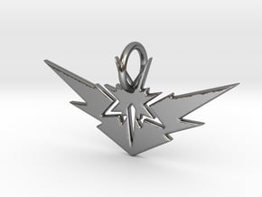 Zapdos Pendant in Polished Silver