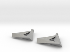 Penrose Triangle - Earrings (17mm | 2x mirrored) in Aluminum