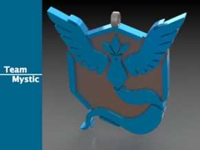 Team Mystic Pendant in Polished Bronzed Silver Steel