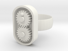 Gear/ring in White Natural Versatile Plastic