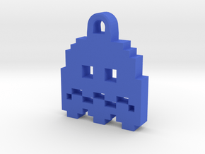 Pac Man Ghost 8-bit Earring 2 (afraid) in Blue Processed Versatile Plastic