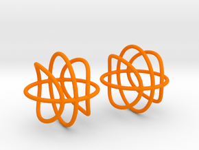 Basketball Wireframe Earrings in Orange Processed Versatile Plastic