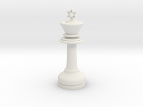 MILOSAURUS Chess LARGE Star of David King in White Natural Versatile Plastic