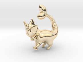 Vaporeon in 14k Gold Plated Brass