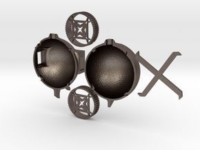 BallBot5-KIT in Polished Bronzed Silver Steel