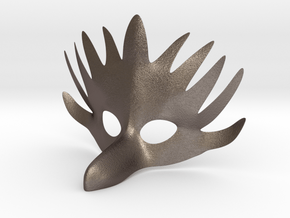Splicer Mask Bird (Mens Size) in Polished Bronzed Silver Steel