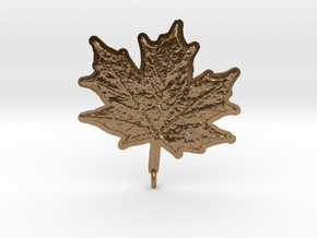 Maple Leaf Rock in Natural Brass