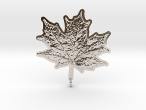Maple Leaf Rock in Rhodium Plated Brass