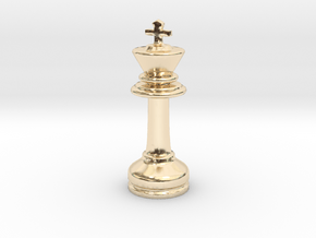 MILOSAURUS Chess MINI Staunton King in 14k Gold Plated Brass