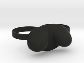 Breast Knuckles - Size 7 in Black Natural Versatile Plastic