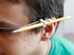 GlassKap Pencil Holder in White Natural Versatile Plastic