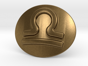 Libra Belt Buckle in Natural Bronze